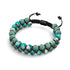 Jaspe Océanique Vert | Bronze à canon | Bracelet Diffuseur Pierre de Lave